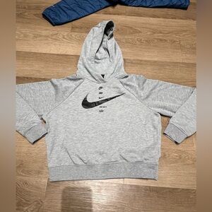 Nike Gray Hoodie cropped size small